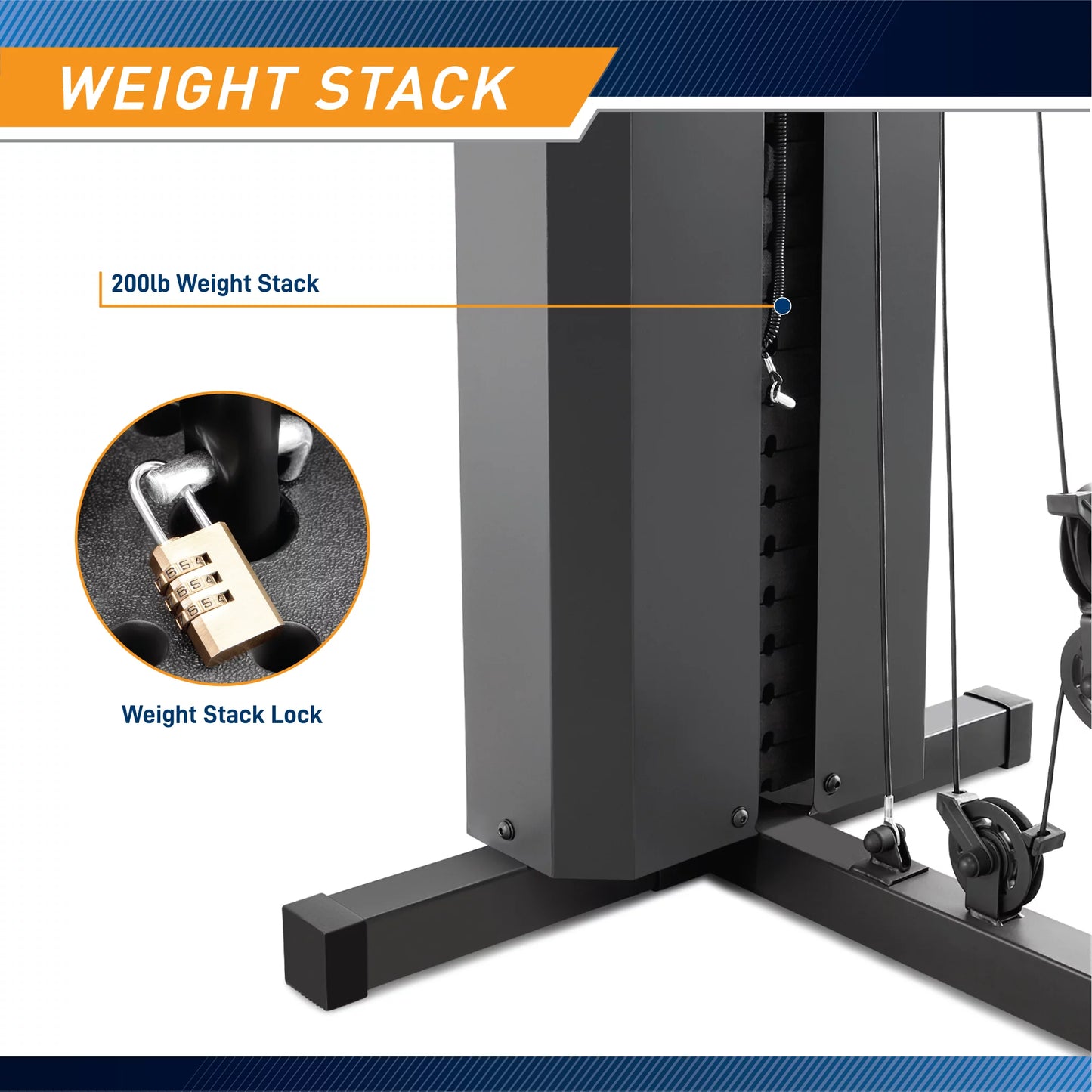 200 Lbs Stack Dual Function Home Gym MKM-81010