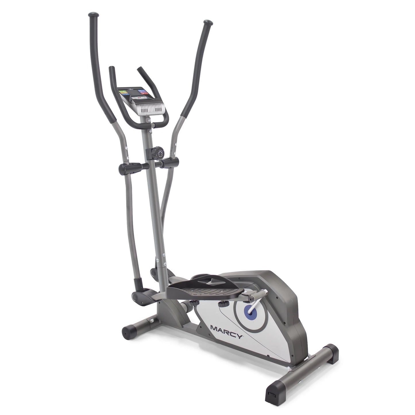 Home Gym Elliptical Trainer with Display Panel and Oversized Pedals